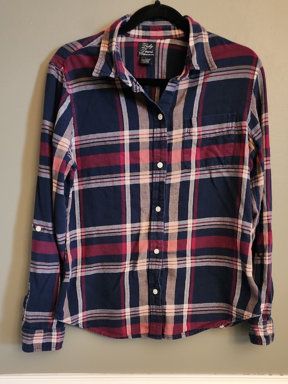 Lucky Brand Womens Plaid Shirt